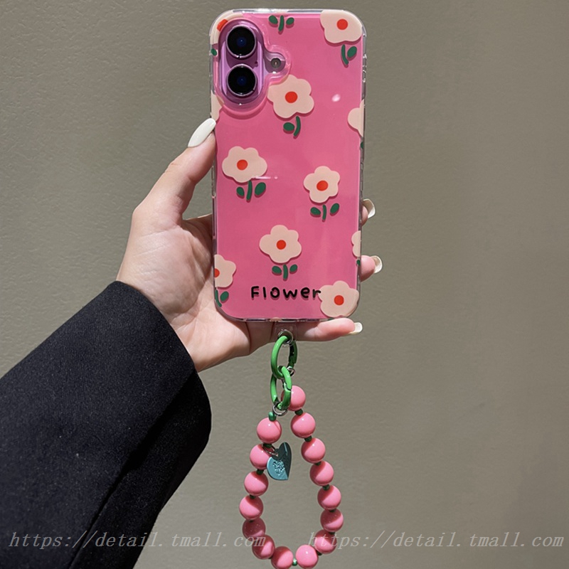 火龙果色小花朵苹果16手机壳