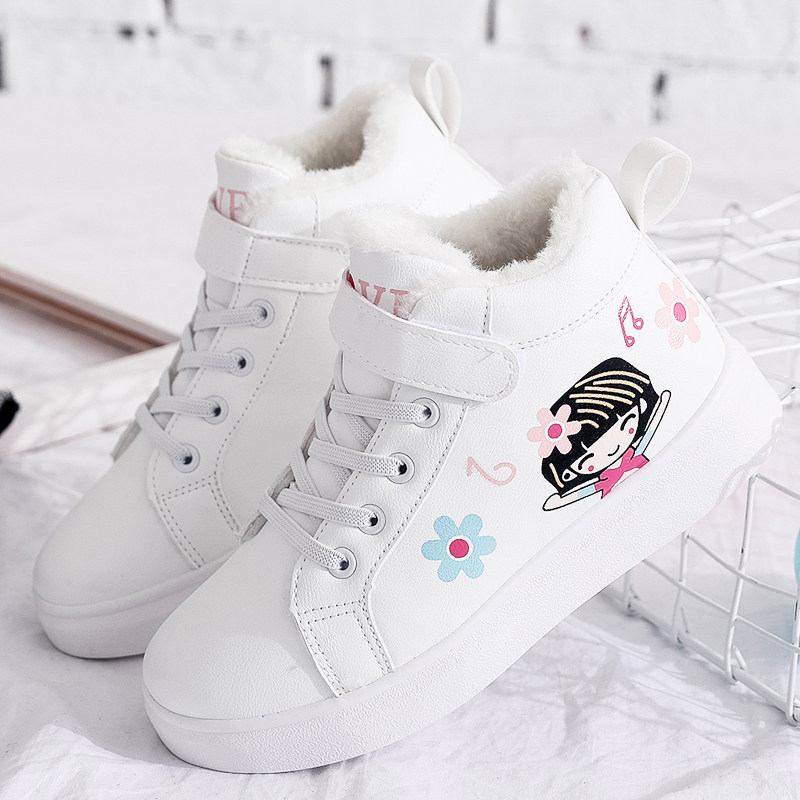 2019 Autumn and winter new pattern shoes CUHK Plush skate shoes White shoes Girl Primary and secondary school students gym shoes Gym shoesin the Women's Shoes, Low shoes  category - from Buy2taobao.com to provide professional Taobao agent buy service