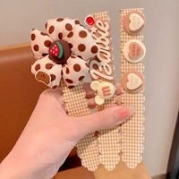 Светло-кофейный пятилепестковый цветок (набор из трёх предметов)