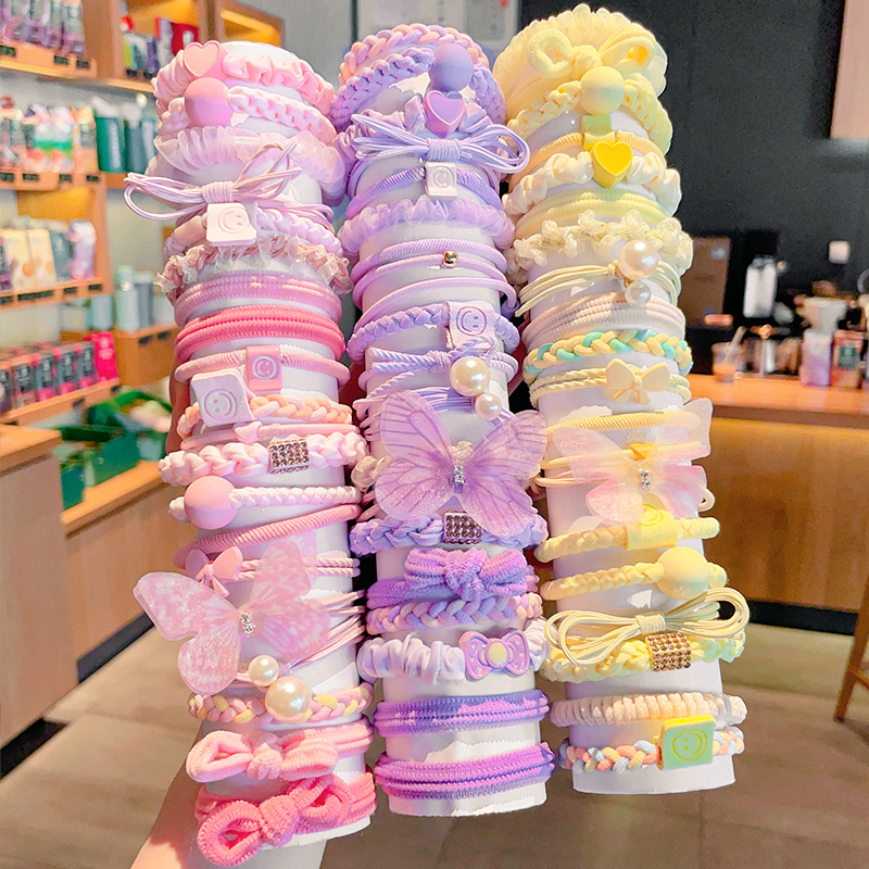 2025新款儿童发圈超仙蝴蝶结女童扎头发绳发饰不伤发马尾发圈头饰
