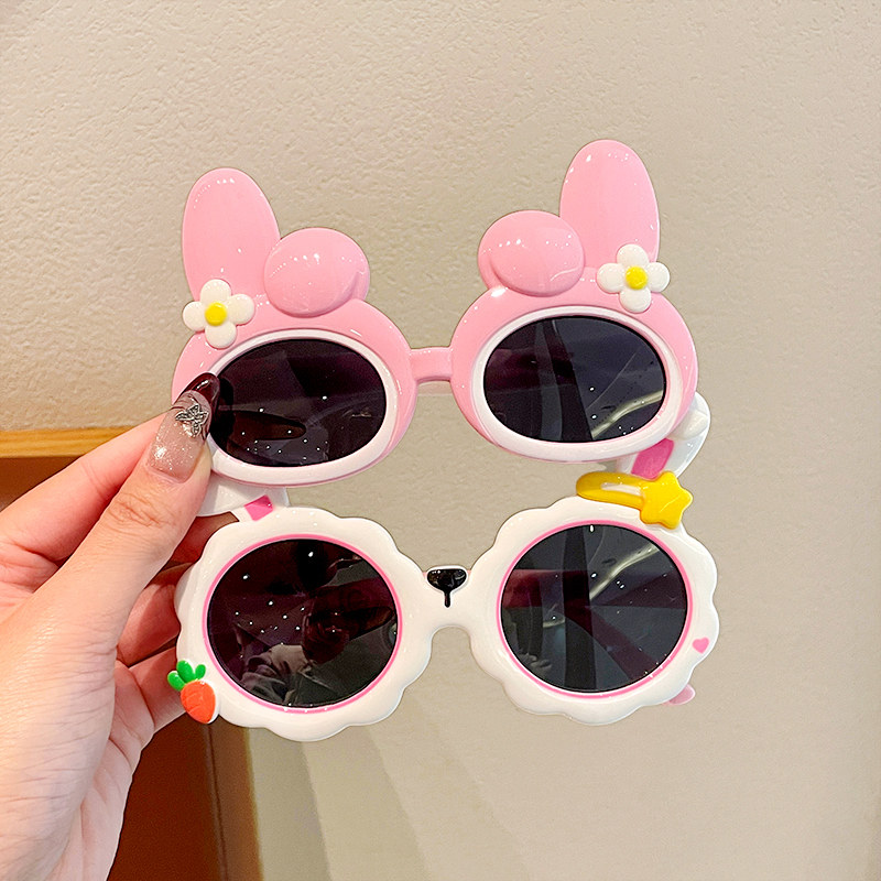 儿童太阳镜女童可爱墨镜2026新款防紫外线偏光镜宝宝卡通遮阳眼镜