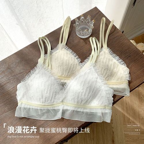 2024款美背内衣女夏季薄款大胸显小显瘦舒适无钢圈收W副乳防下垂