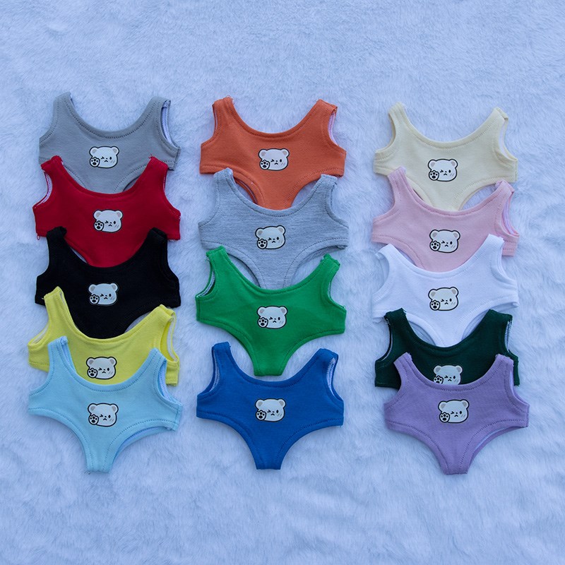 10cm20cm娃衣泳装连体衣t恤可爱1H5厘米棉花娃娃玩偶公仔衣服现货