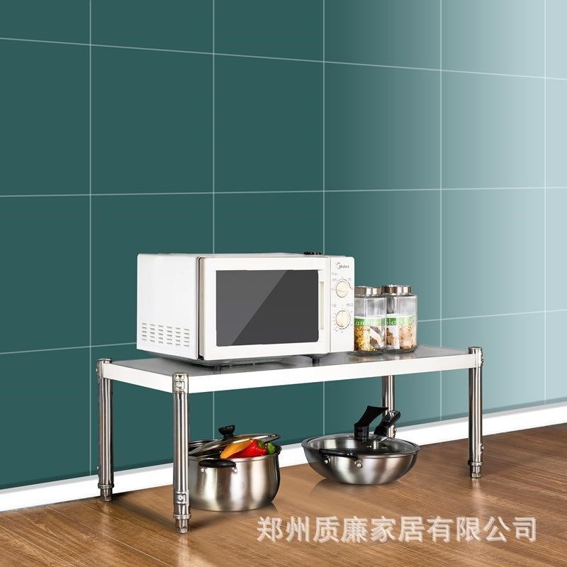 厨房落地微波炉置物架台面锅架子一层桌面不锈钢烤箱单层支架灶台