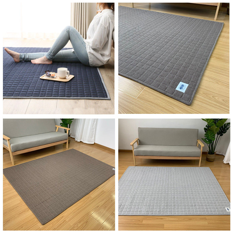 日式棉麻a榻榻米地垫儿童爬行垫客厅沙发茶几地毯卧室床边垫