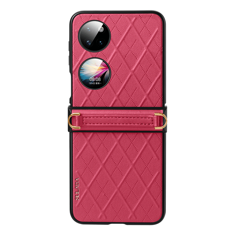 适用于 华为p50pocket2手机壳小香风长挂绳真皮Pocket-S2上下折叠全包防摔香包时尚个性潮大牌保护套肩包宝盒