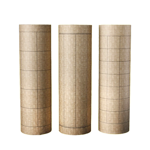 加厚粉彩竹编纹拓片作品格子长卷纸半生半熟毛笔书法小楷纸方格竖格古风做旧作品专用百米手卷状元卷日课纸