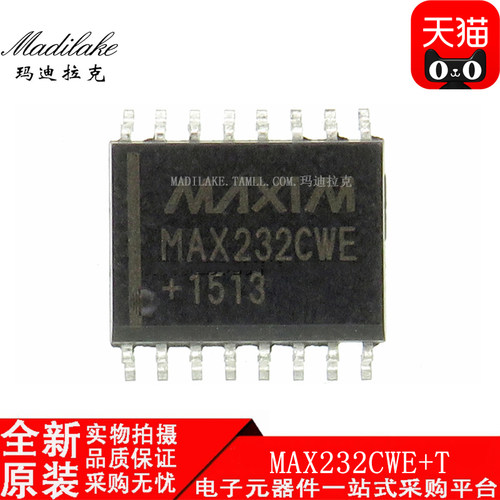 全新原装 MAX232CWE+T 贴片SOP16 线路收发器 丝印MAX232CWE
