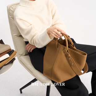 Time lover[店播]大手环 托特包单肩手提斜挎硬底女士大容量纯色