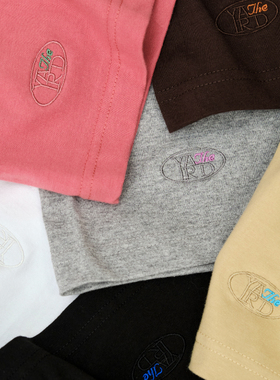 HavenYard 六色正肩打底纯色下摆秋冬刺绣长袖T恤