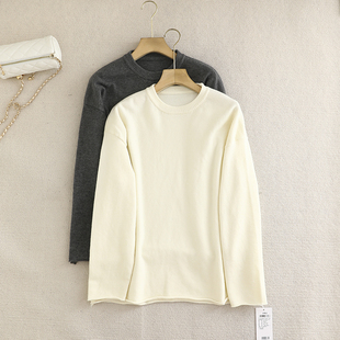 秋冬柔软亲肤毛衣 高品质慵懒风圆领保暖针织衫 檬系 哇气质爆棚