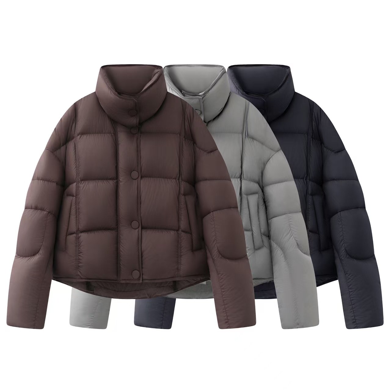 迪家！2025冬季新款时尚百搭宽松显瘦立领短款羽绒服保暖外套女