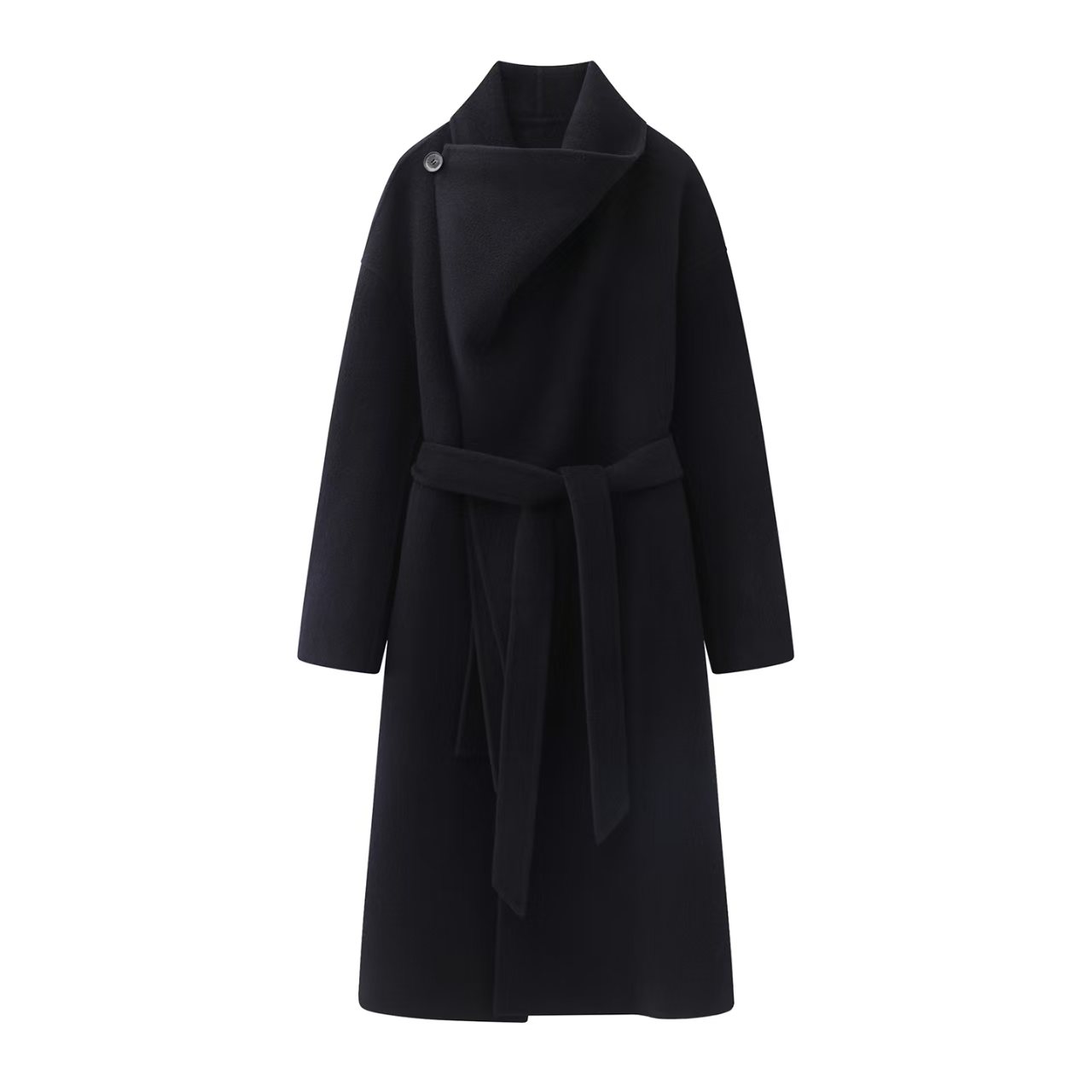 小艾！2025女装秋冬简约休闲双面羊毛大衣外套女长款呢子外套4144