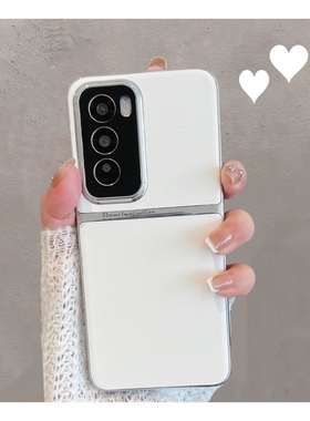 适用于opporeno12手机壳新款0pp0reno12pro简约pjv110时尚pjw110女纯色oppor12高级感opopreno硬壳opporeon12