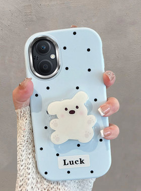 适用于oppoa96手机壳不包镜头pfum10波点pha120小狗0pp0a96带支架opa965g卡通可爱oppa蓝色5g防摔软壳女poopa