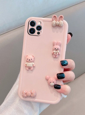 适用于苹果12pro手机壳女1iphone12p0r可爱卡通ip十二pr0新款pihone女生lphone软壳iph全包ipone12por防摔i12