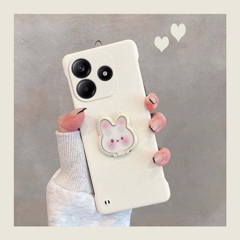 适用于红米note14手机壳半包小米24094RAD4C无边框硬壳redminote新款女red米noto超薄nont兔子n0te带支架not