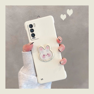 适用于realme真我gt大师探索版手机壳新款rmx3366半包硬壳realmegt曲面屏女relmegt无边框relamegt兔子带支架