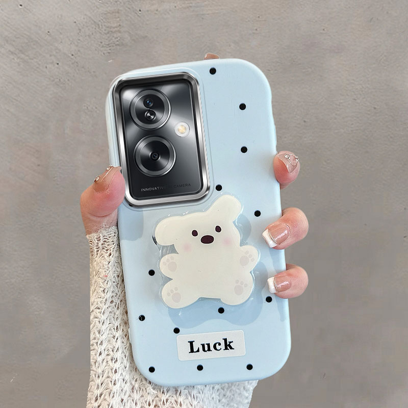 适用于oppoa2手机壳小狗带支架