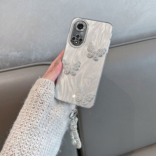 适用于华为nova9手机壳荣耀50女nove9pro带镜头膜50por全包防摔nth一an00蝴蝶hinova高级感honor薄款 hi五十n9