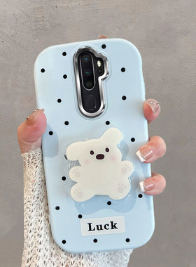 适用于oppoa11手机壳不包镜头pchm10/30波点a11n小狗0pp0a11x带支架opa可爱oppa蓝色opooa防摔套软壳女poopa
