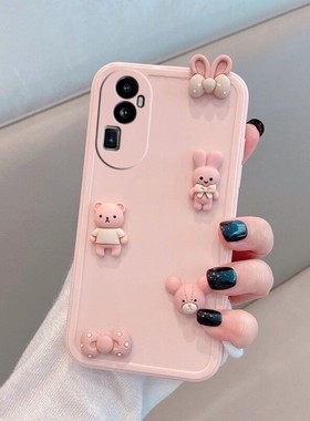 适用于opporeno10手机壳0pp0reno10pro+5g可爱phw110卡通oppo新款opporone105g女opopreno全包防摔0pporeno十