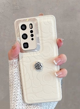 适用于华为p40手机壳p40pro新款ana一anoo女els-an00全包防摔p4o荣耀p4opro简约p四零por曲屏pr0时尚ro山茶花