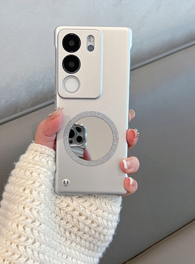 适用于vivos17手机壳viv0s17pro无边框s17e半包vivox17t硬壳曲面屏vivis步步高vovos曲屏vos带镜子超薄新款女