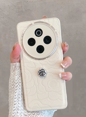 适用于vivoy300pro手机壳新款女v2410a全包防摔viv0y300por+十简约时尚viviy步步高voviy加山茶花vivov高级感