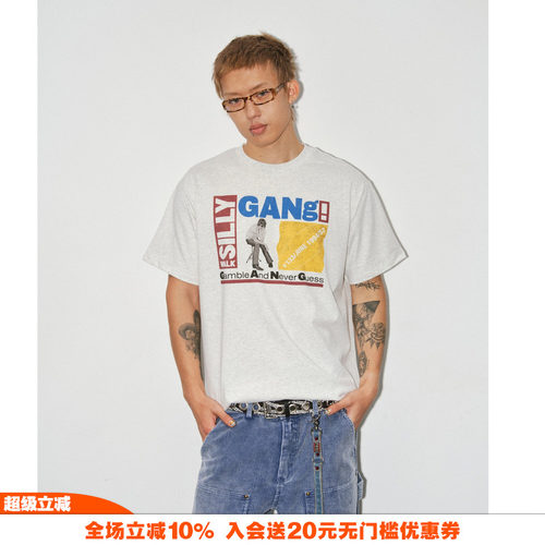 NOVACAM美式复古印花宽松T恤