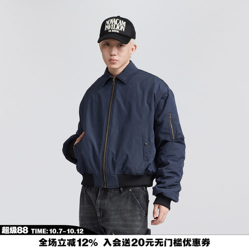 NOVACAM 美式vibe飞行夹克ma1棉服bomber保暖boxy廓形外套