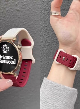 猫爪纹拼色硅胶适用华为GT6pro表带新款运动gt5/4女款watch3/4/5