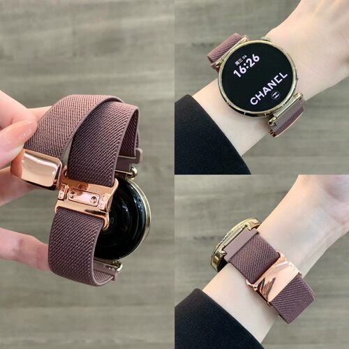 烟紫色平纹编织适用华为gt6pro新款GT5/4高级感女watch5手表腕带