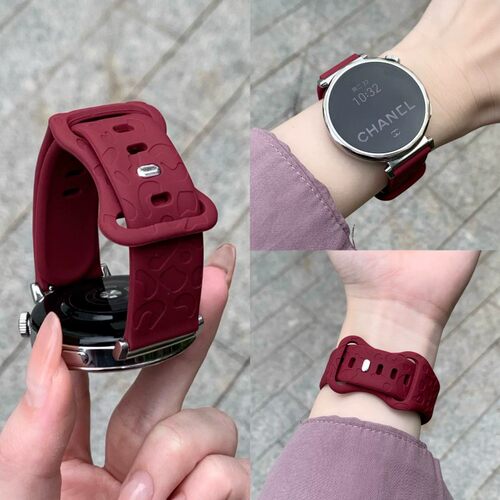 安可拉红猫爪纹适用华为watch5表带新款硅胶GT6女gt5pro手表腕带