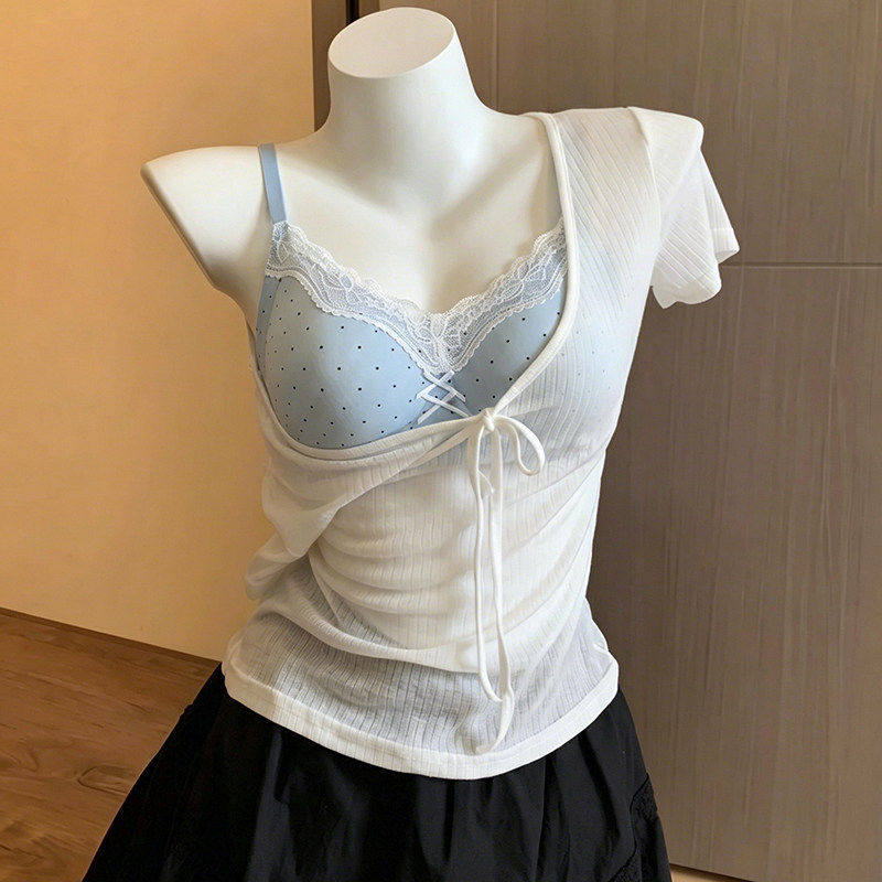 纯欲内衣女聚拢小胸显大法式蕾丝