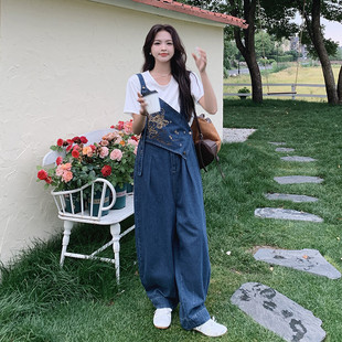 P125 新品 K178 C335 2C112 现货首发2024夏季 复古刺绣牛仔背带裤