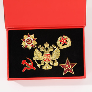 俄罗斯双头鹰徽章苏联五角星一级卫国红色镰刀锤子纪念章胸针批发