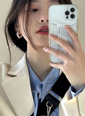 欧美ins金色爱心空心耳环