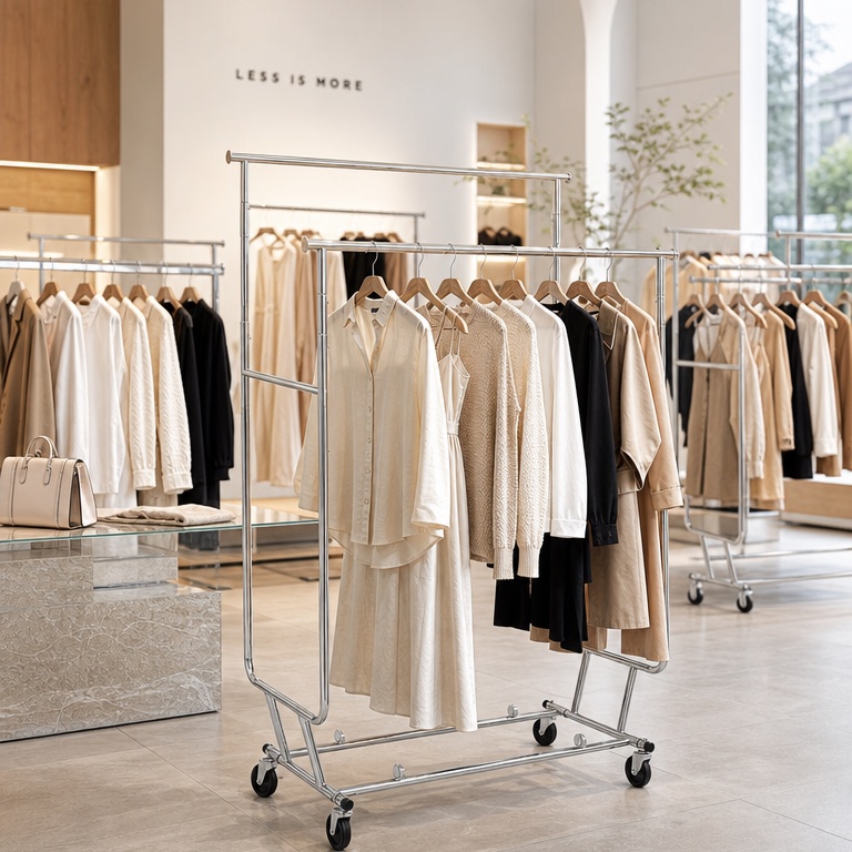 服装店中岛展示架可移动落地式