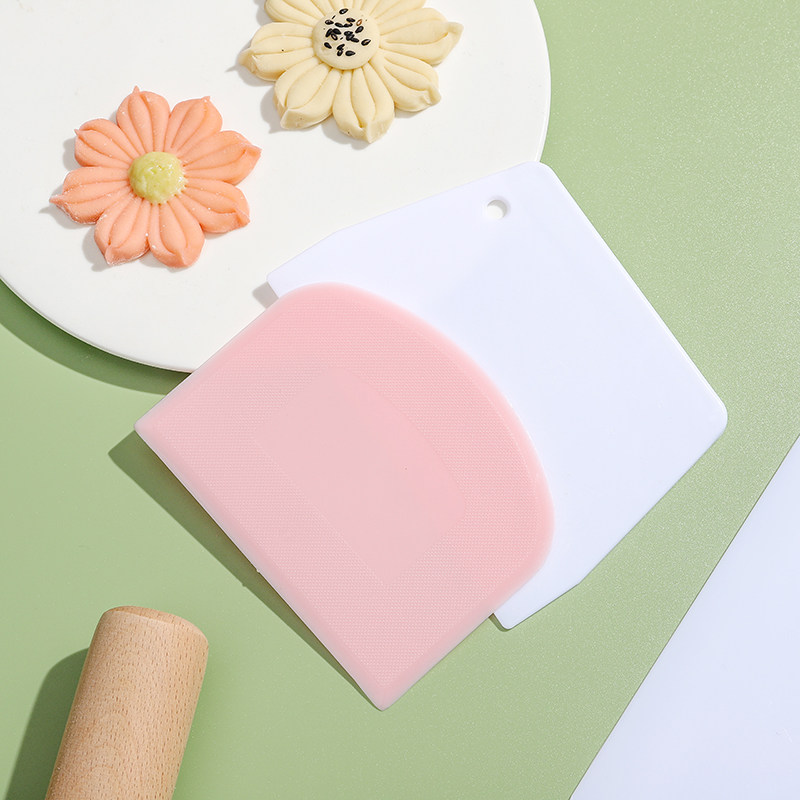 白色塑料刮板家用奶油蛋糕肠粉刮透明软刮片切面刀烘焙工具刮板