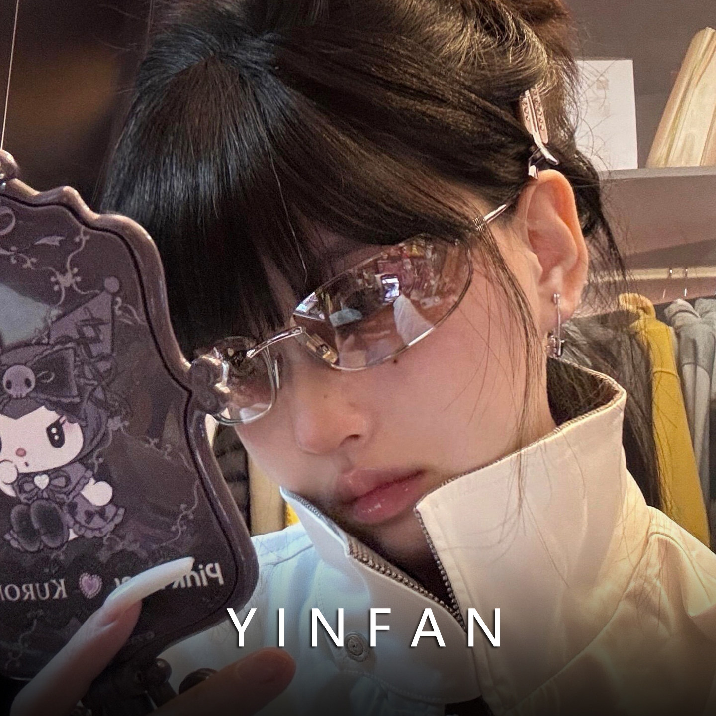 墨镜女款高级感金属太阳眼镜uv400防紫外线显脸小缪系Y2K千禧辣妹