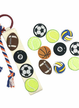 球类刺绣布贴可缝可烫飘带装饰衣服包包破洞修补网球排球足球篮球