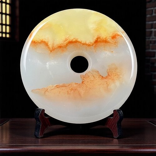 天然玉石，并非合成品，光滑温润