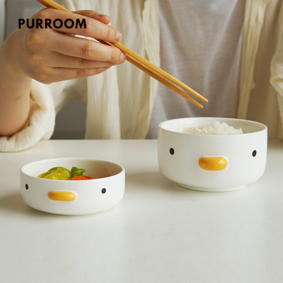 PURROOM人用家用小鸡陶瓷饭碗