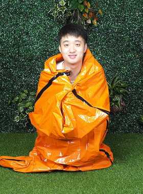 现货PE急救睡袋加厚一次性便携简易防寒救灾应急防寒保暖睡袋