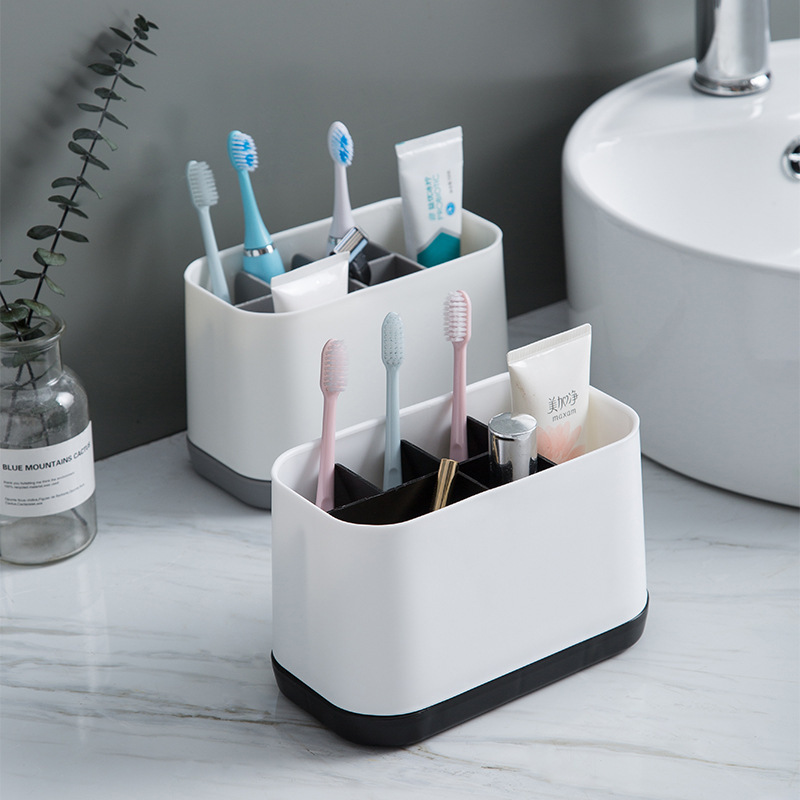 设计可拆卸牙刷牙膏收纳整理架卫生间洗漱收纳浴室梳子置物架