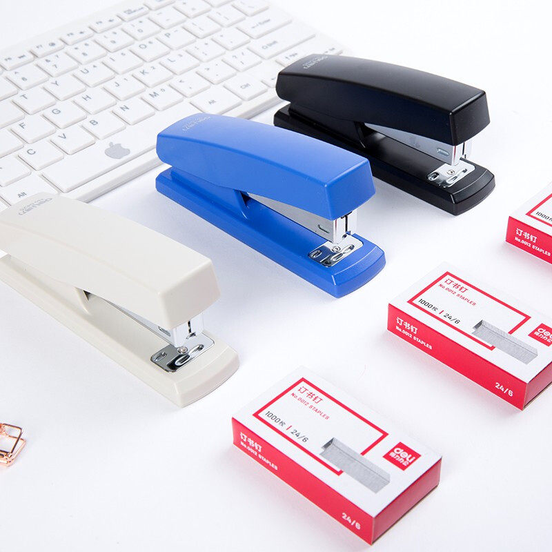 DELI 0425 스테이플러 NO. 12 표준 스테이플러 노동 절약형 사무용품 보드 네일 회전식 스테이플러