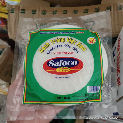 越南  Banh Trang Viet Nam SAFOCO 春卷皮200克16cm特产多省包邮
