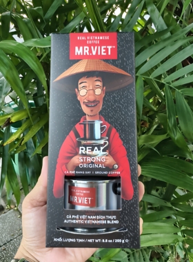 越南咖啡粉MR VIET先生滴漏研磨咖啡粉手冲原装代购带滴壶250克