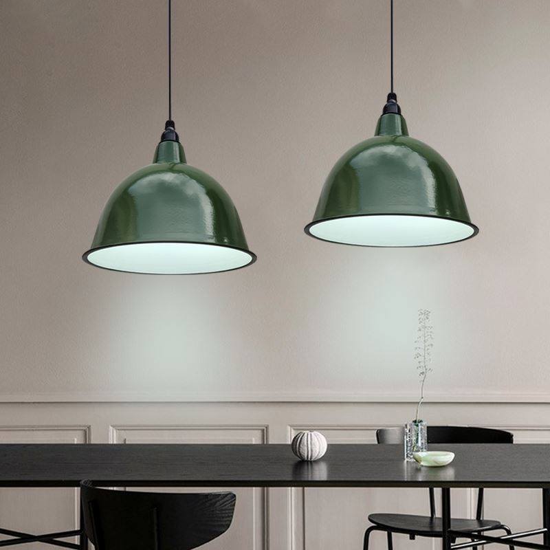 复古搪瓷吊灯工矿灯灯罩老式厂房吊灯怀旧年代吊线吊杆照明灯矿灯